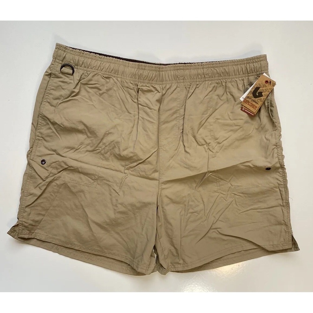 BURNSIDE Cargo Quick Dry Sun UV Swim Pull On Lined Board Shorts Men's XL NEW